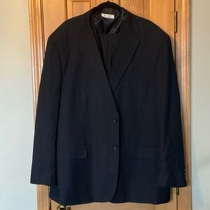 Classic Navy Pinstripe Men's Suit